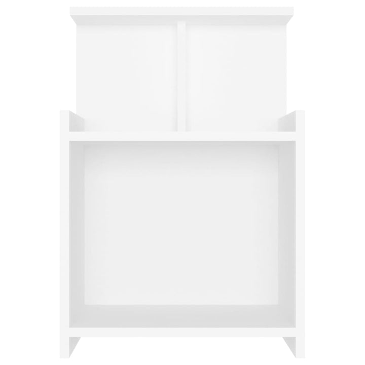 sengeborde 2 stk. 40x35x60 cm konstrueret træ hvid