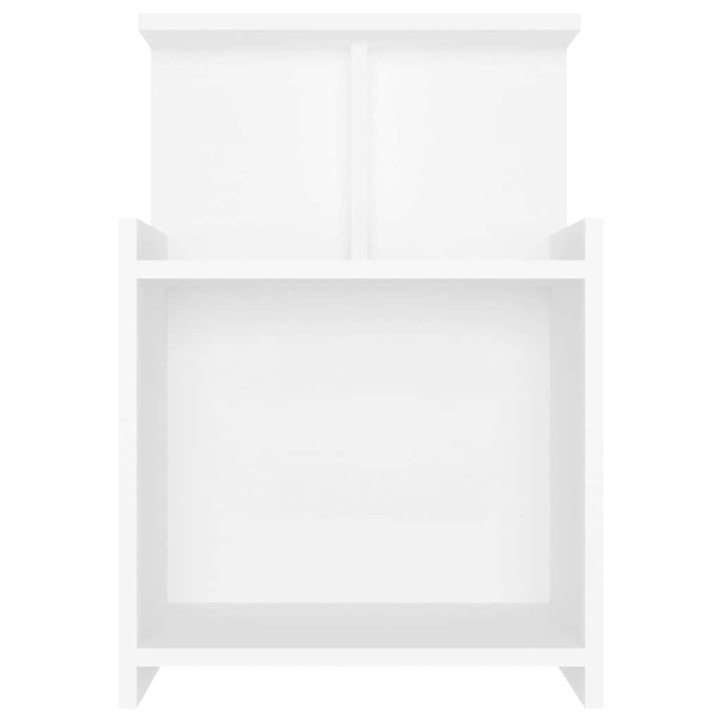 sengeborde 2 stk. 40x35x60 cm konstrueret træ hvid