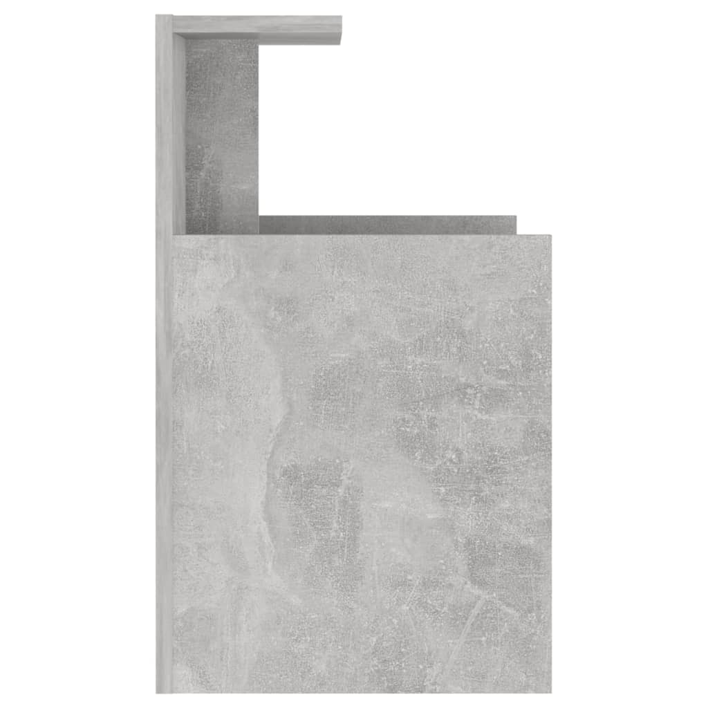 sengebord 40x35x60 cm konstrueret træ betongrå