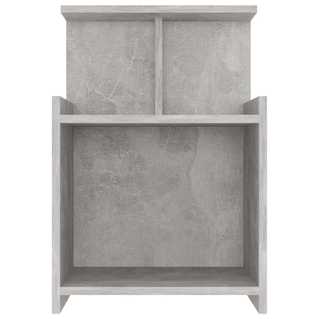 sengeborde 2 stk. 40x35x60 cm konstrueret træ betongrå