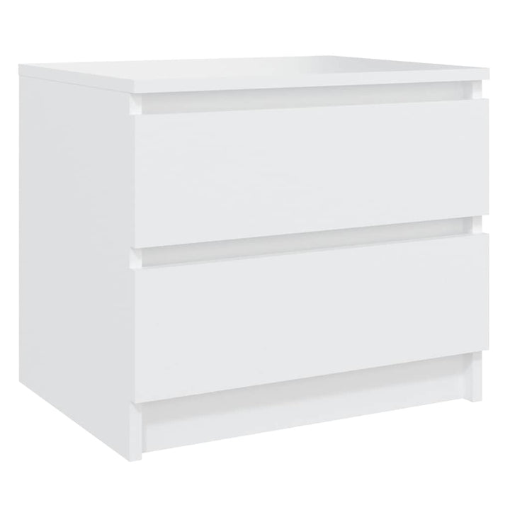 sengeborde 2 stk. 50x39x43,5 cm konstrueret træ hvid