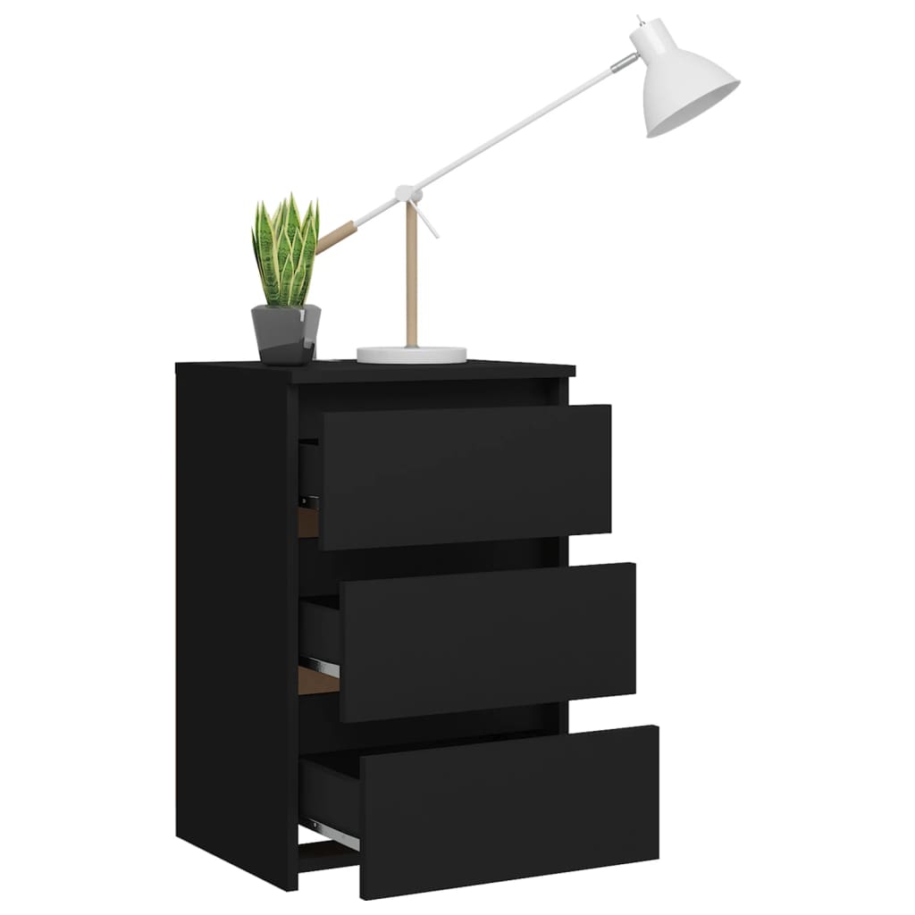 sengebord 40x35x62,5 cm konstrueret træ hvid