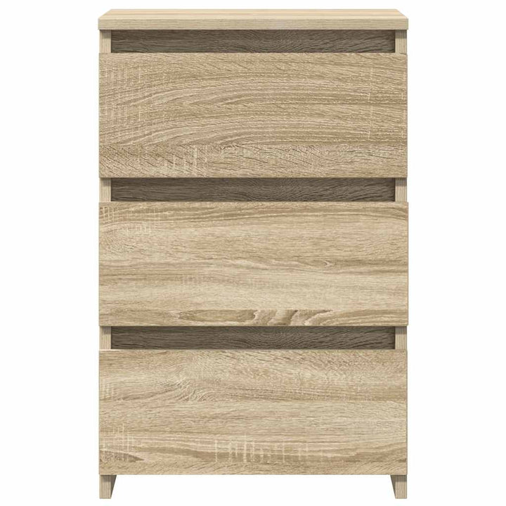 sengeborde 2 stk. 40x35x62,5 cm konstrueret træ egetræsfarvet