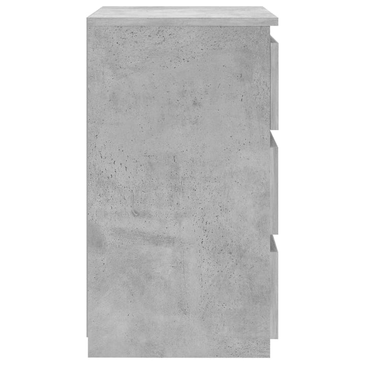 sengebord 40x35x62,5 cm konstrueret træ betongrå