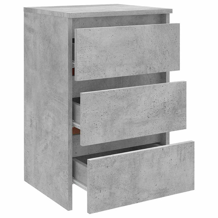 sengebord 40x35x62,5 cm konstrueret træ betongrå