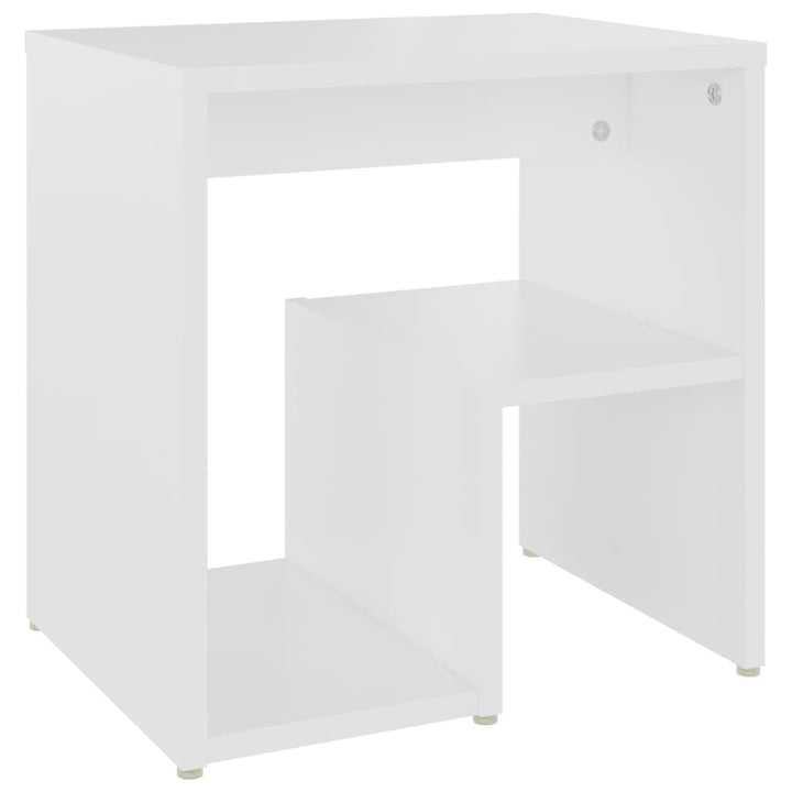 sengebord 40x30x40 cm konstrueret træ hvid