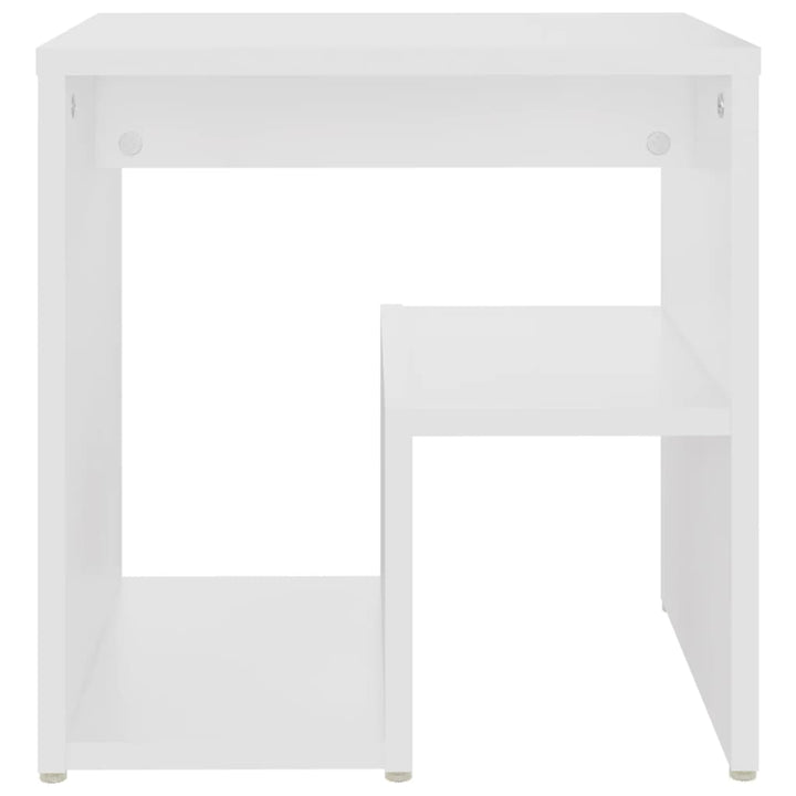 sengebord 40x30x40 cm konstrueret træ hvid