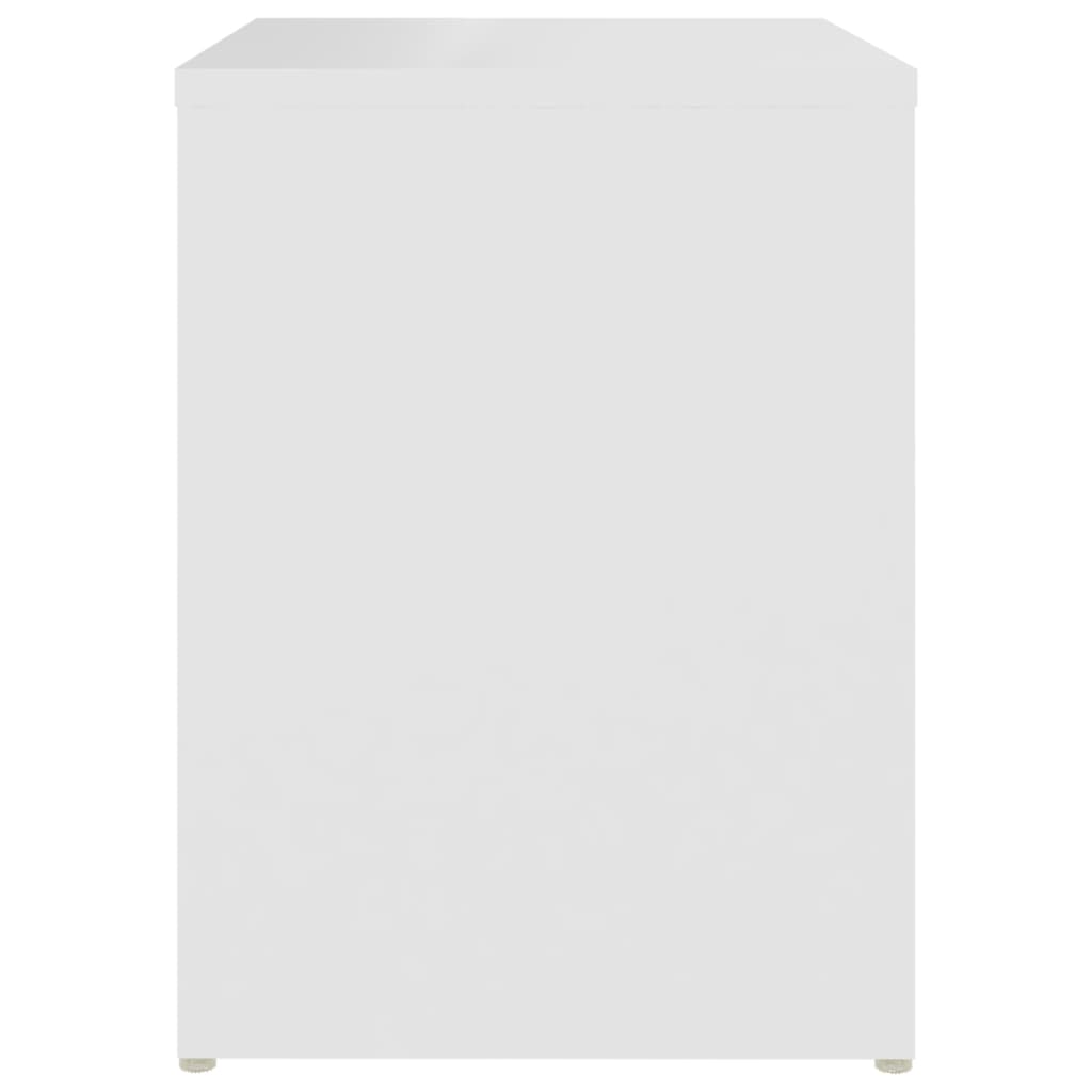 sengebord 40x30x40 cm konstrueret træ hvid