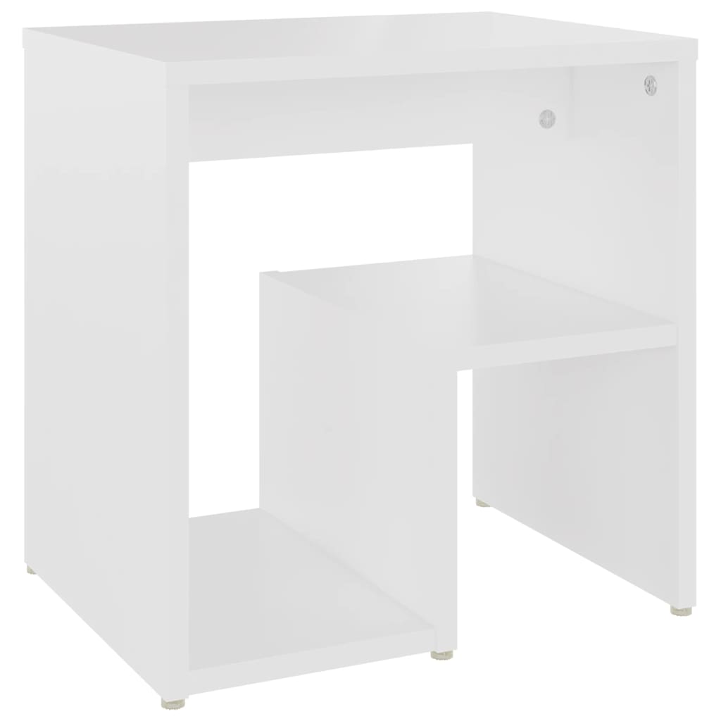 sengeborde 2 stk. 40x30x40 cm konstrueret træ hvid