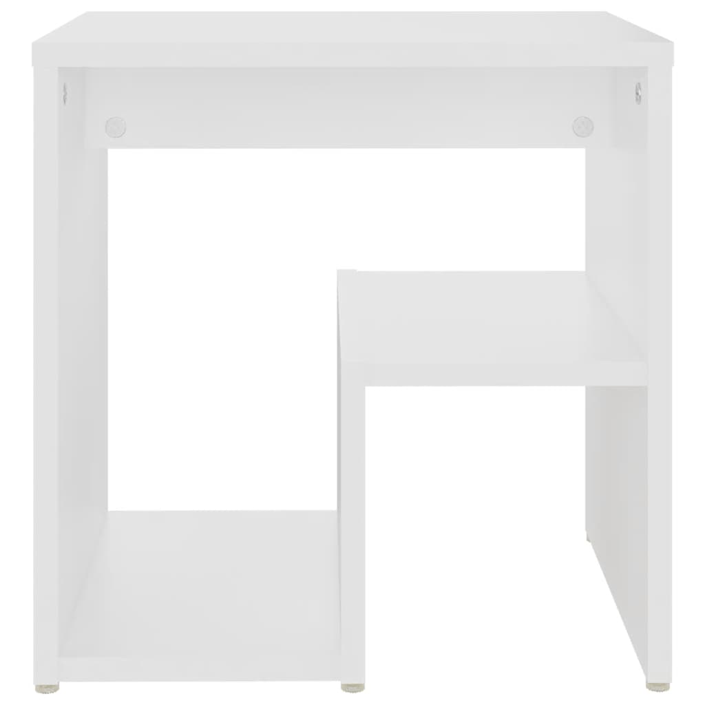 sengeborde 2 stk. 40x30x40 cm konstrueret træ hvid