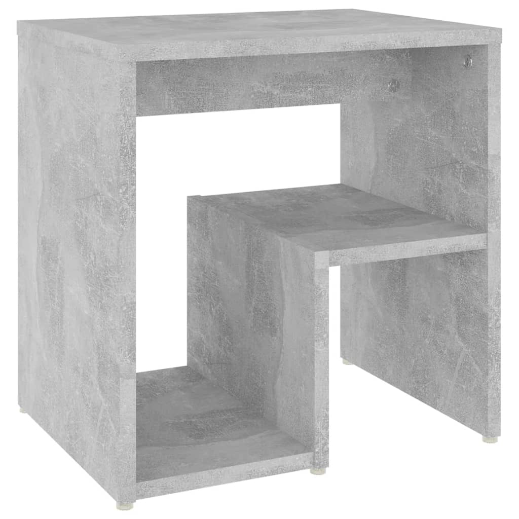 sengeborde 2 stk. 40x30x40 cm konstrueret træ betongrå