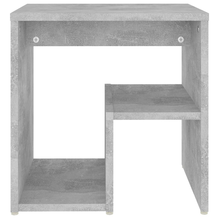 sengeborde 2 stk. 40x30x40 cm konstrueret træ betongrå