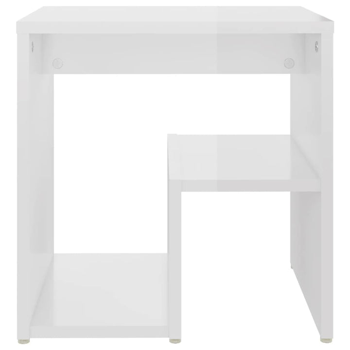sengeskab 40x30x40 cm konstrueret træ hvid højglans