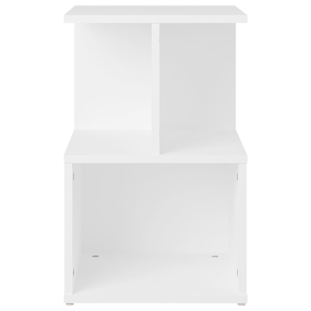sengebord 35x35x55 cm konstrueret træ hvid