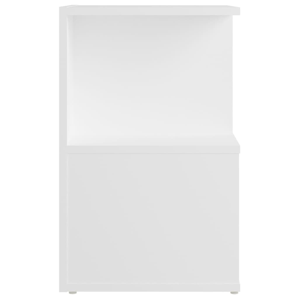sengebord 35x35x55 cm konstrueret træ hvid