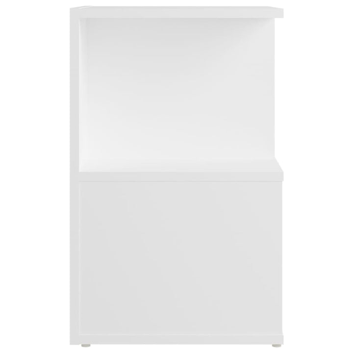 sengebord 35x35x55 cm konstrueret træ hvid