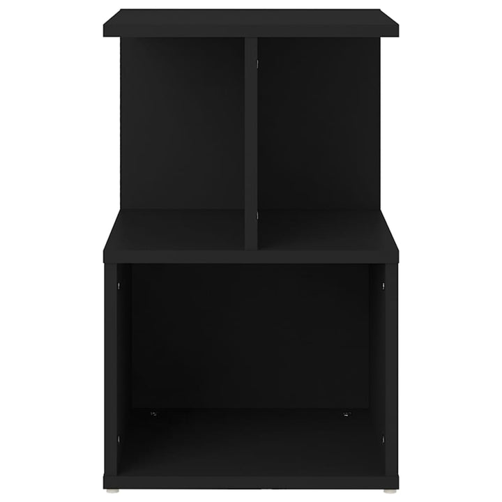 sengeborde 2 stk. 35x35x55 cm konstrueret træ sort