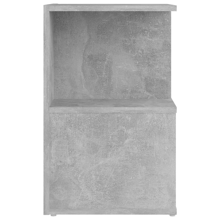 sengeborde 2 stk. 35x35x55 cm konstrueret træ betongrå