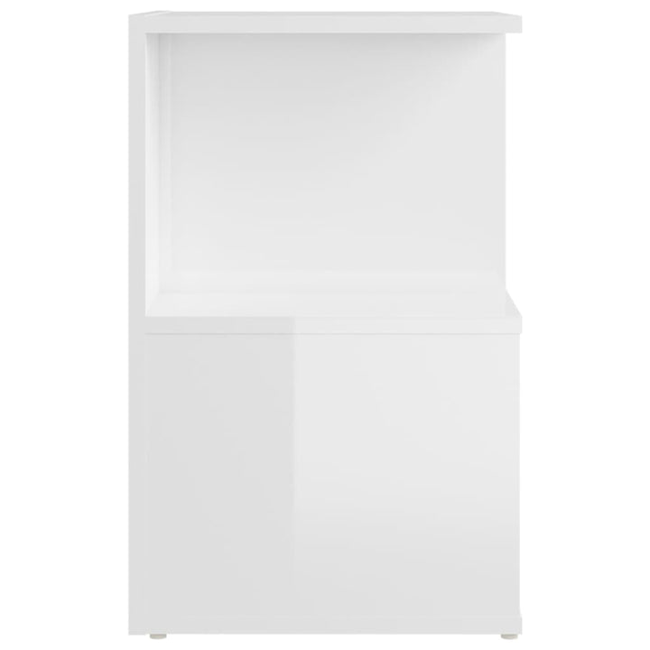 sengeskabe 2 stk. 35x35x55 cm konstrueret træ hvid højglans