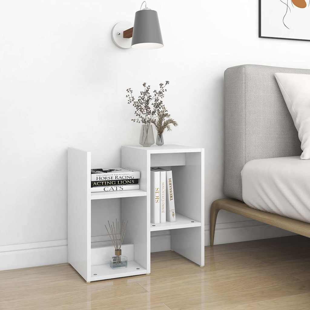 sengeborde 2 stk. 50x30x51,5 cm konstrueret træ hvid