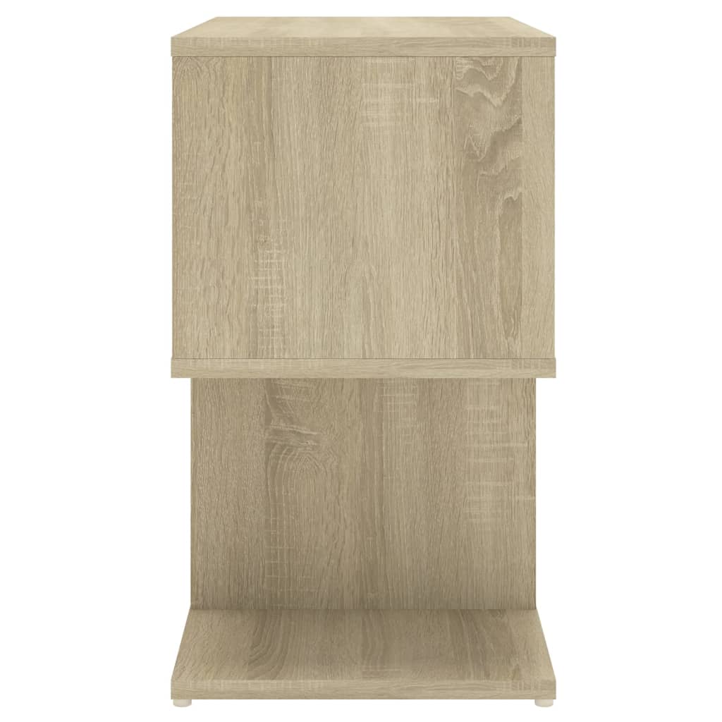 sengeborde 2 stk. 50x30x51,5 cm konstrueret træ sonoma-eg