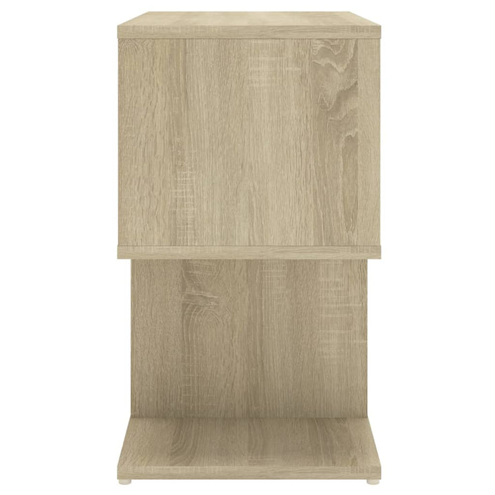 sengeborde 2 stk. 50x30x51,5 cm konstrueret træ sonoma-eg