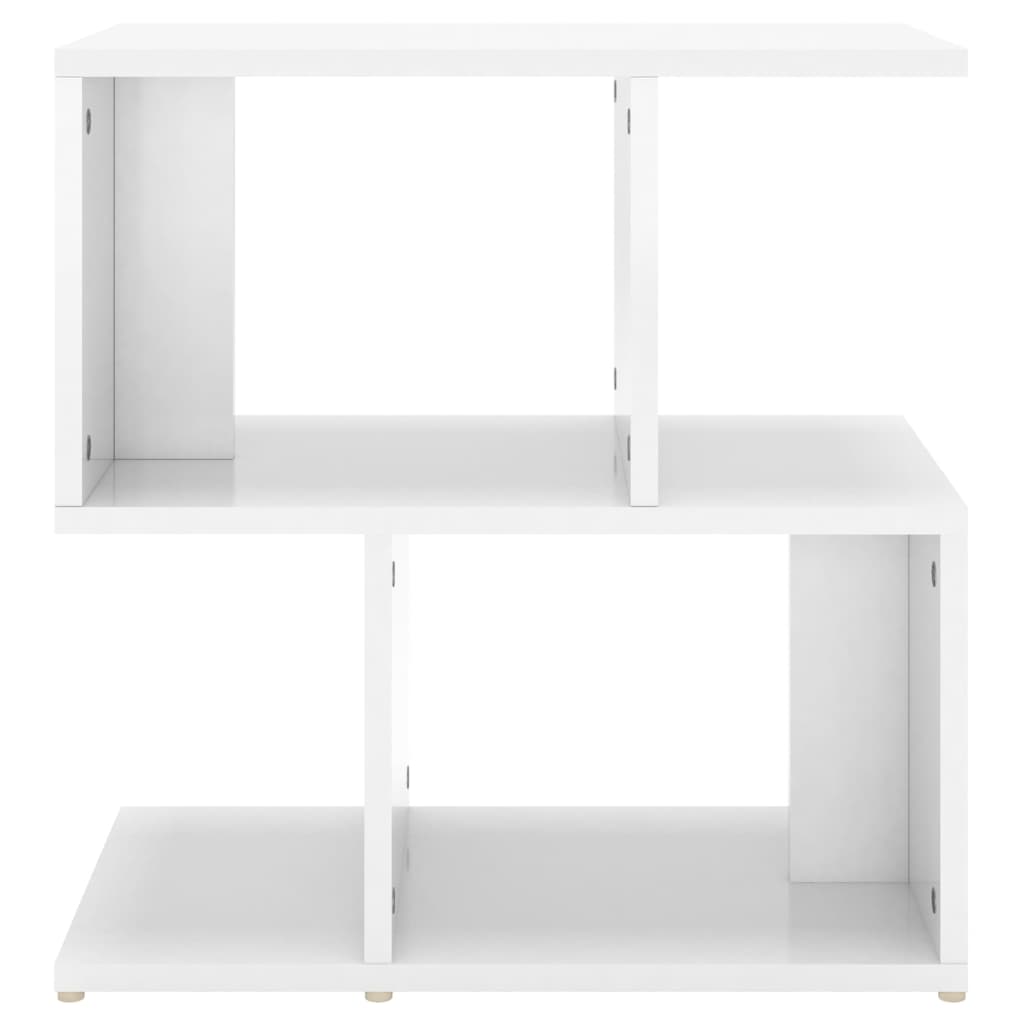 sengebord 50x30x51,5 cm konstrueret træ hvid højglans