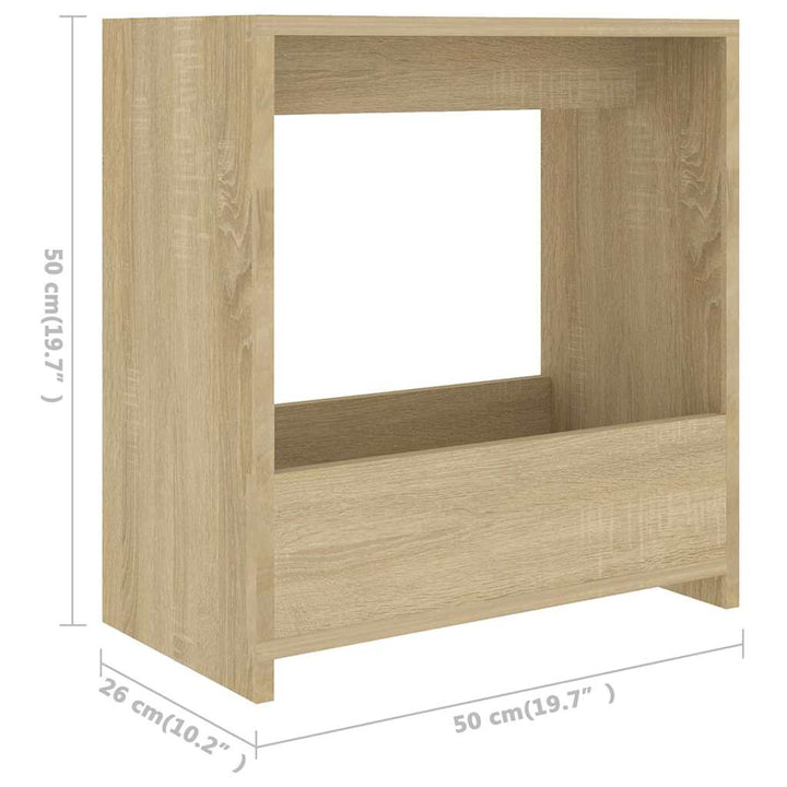 sidebord 50x26x50 cm konstrueret træ sonoma-eg