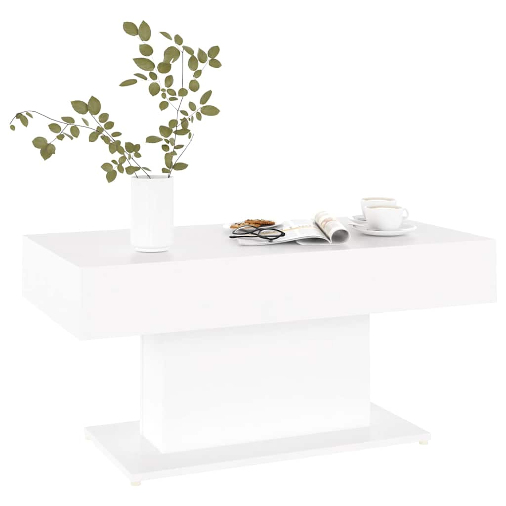 sofabord 96x50x45 cm konstrueret træ hvid