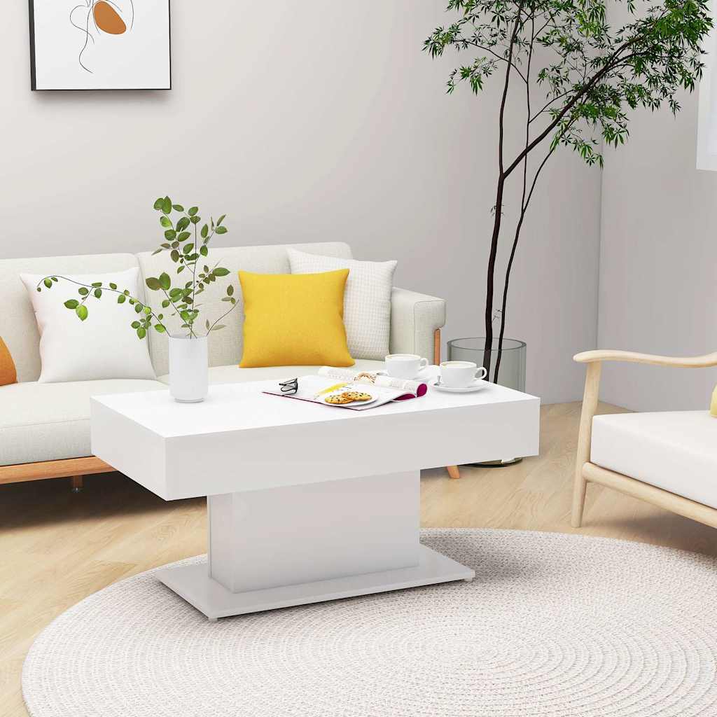 sofabord 96x50x45 cm konstrueret træ hvid