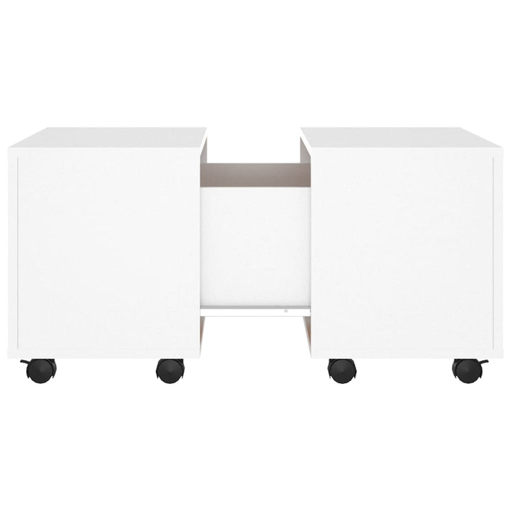 sofabord 60x60x38 cm konstrueret træ hvid