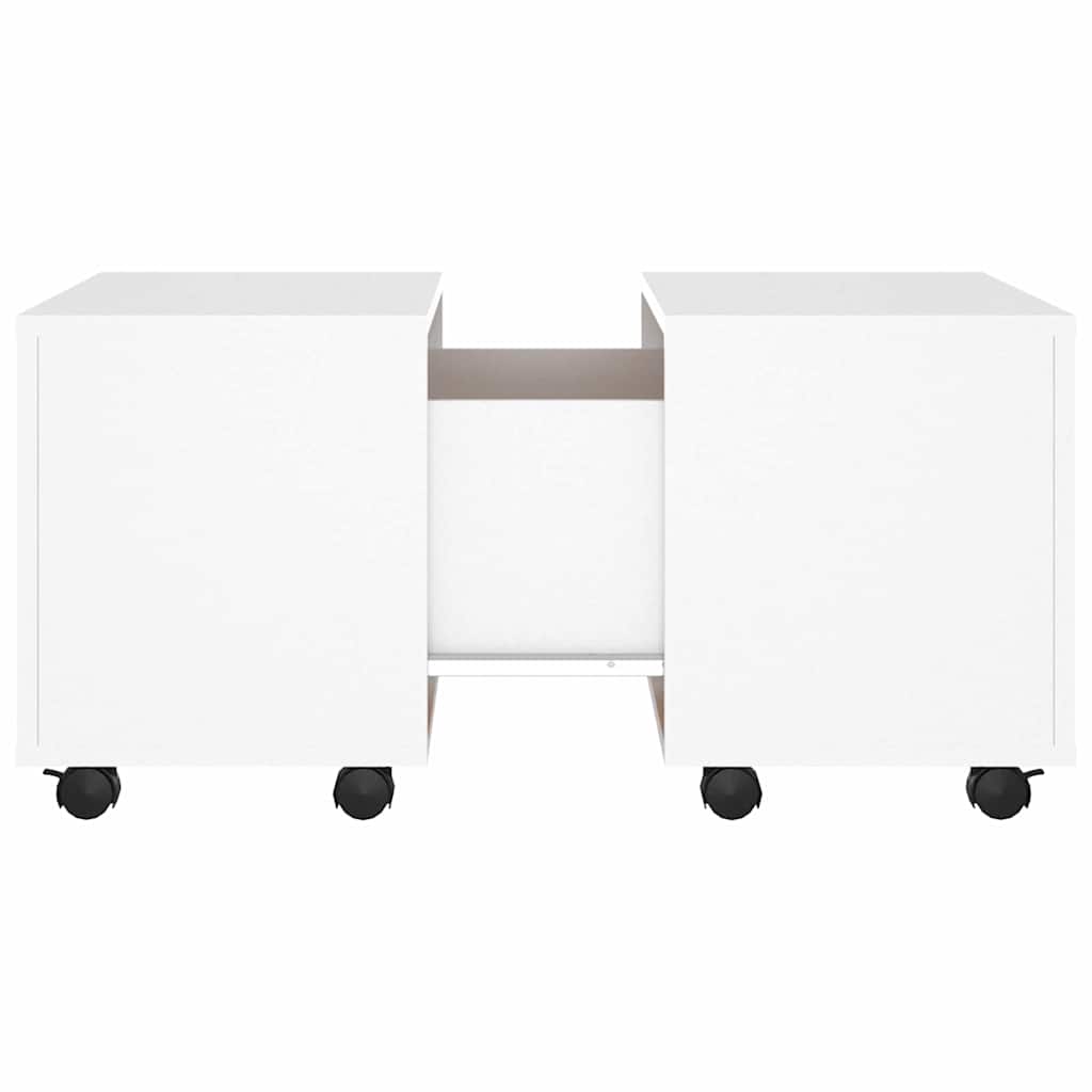 sofabord 60x60x38 cm konstrueret træ hvid