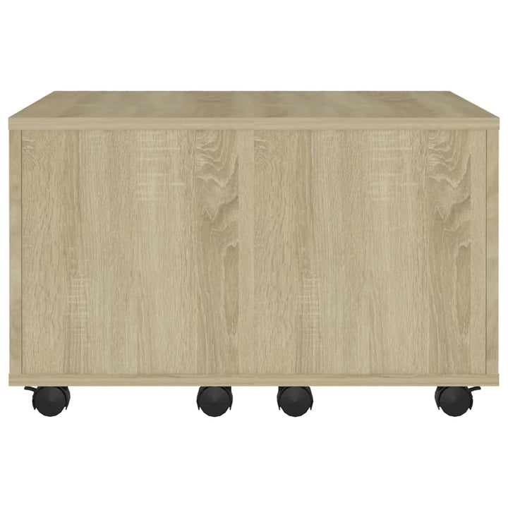 sofabord 60x60x38 cm konstrueret træ sonoma-eg