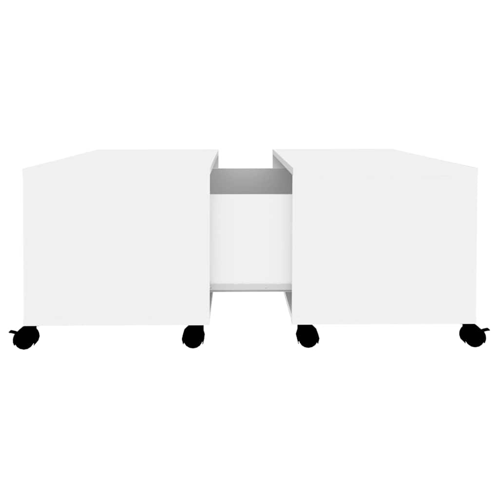 sofabord 75x75x38 cm konstrueret træ hvid
