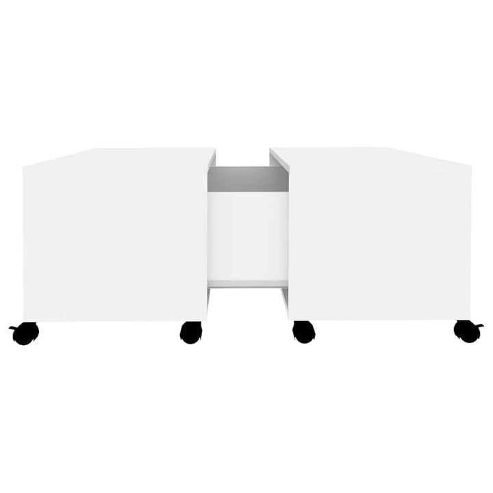 sofabord 75x75x38 cm konstrueret træ hvid