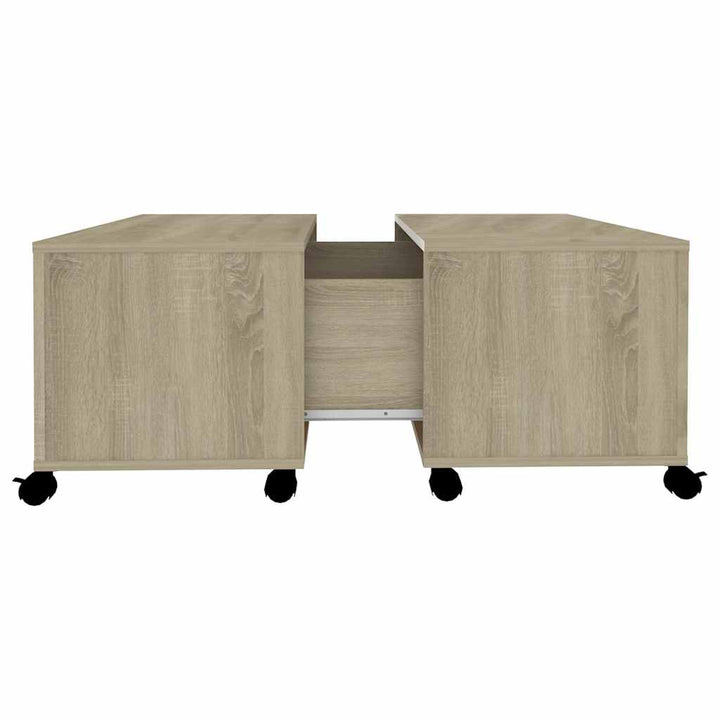 sofabord 75x75x38 cm konstrueret træ sonoma-eg