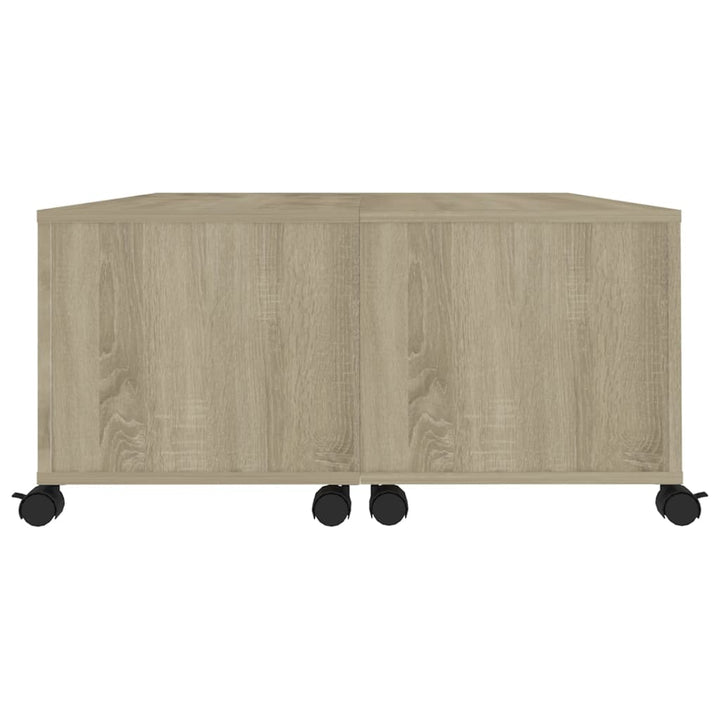 sofabord 75x75x38 cm konstrueret træ sonoma-eg