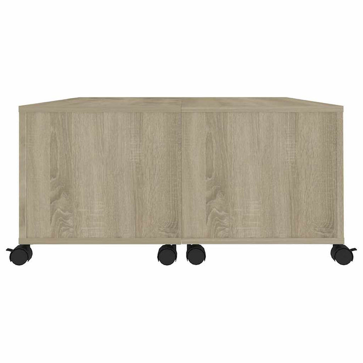 sofabord 75x75x38 cm konstrueret træ sonoma-eg