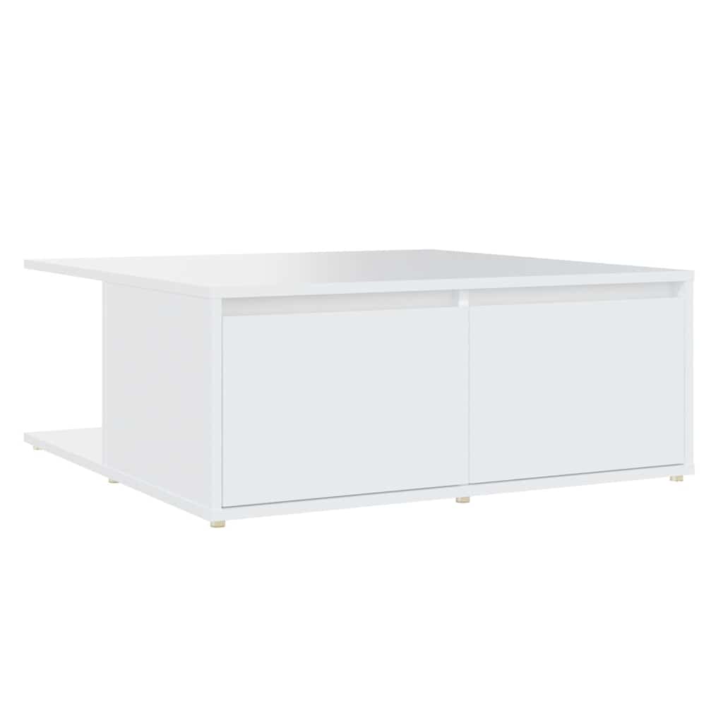 sofabord 80x80x31 cm konstrueret træ hvid