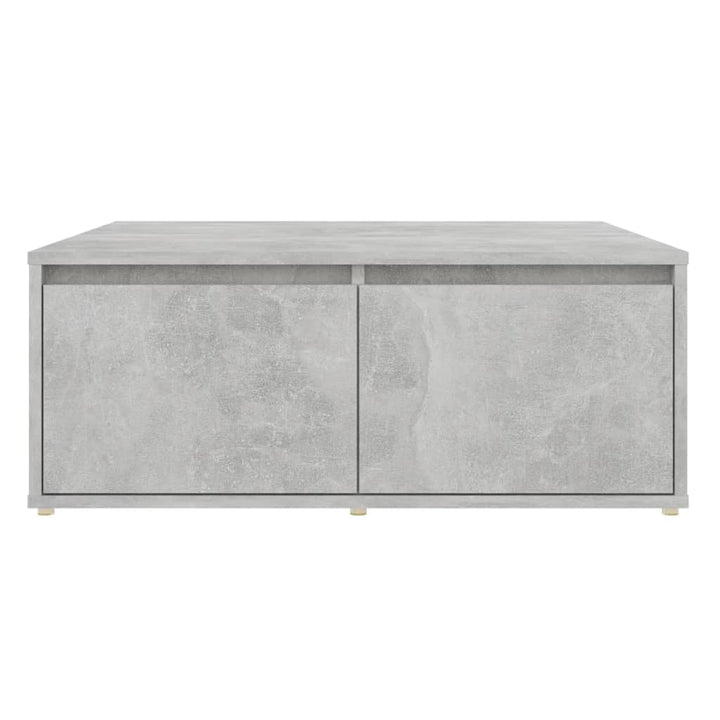 sofabord 80x80x31 cm konstrueret træ betongrå