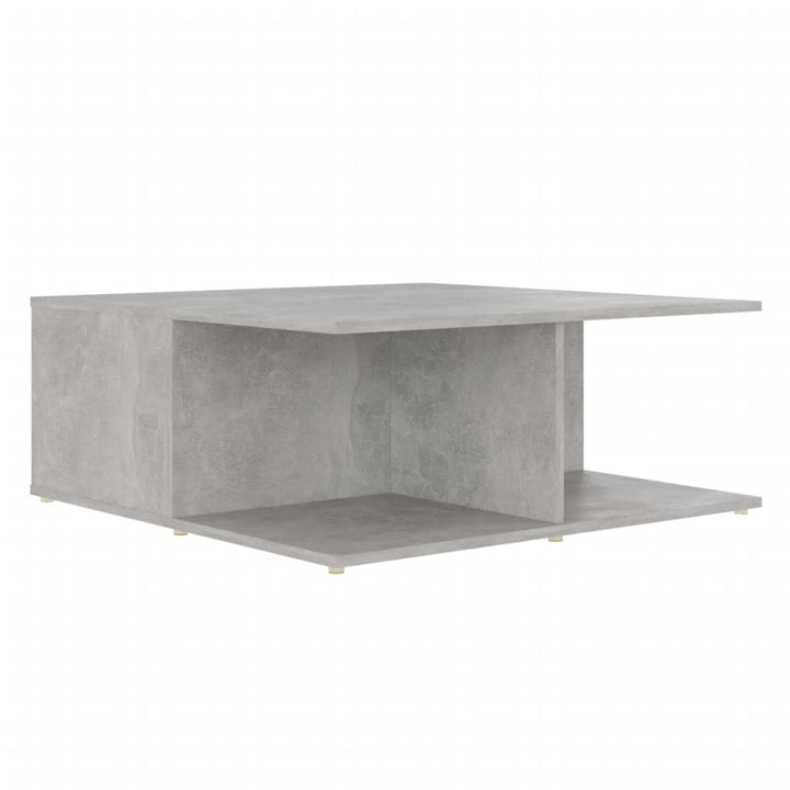 sofabord 80x80x31 cm konstrueret træ betongrå