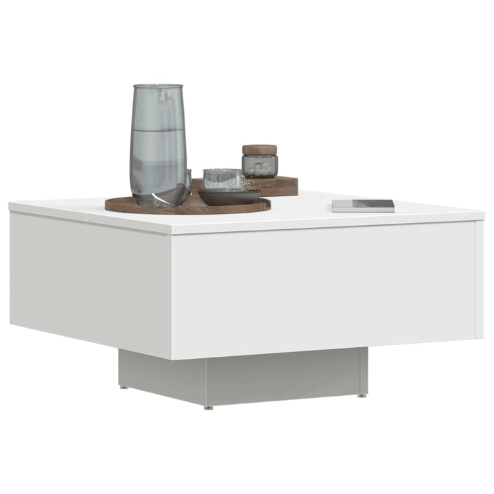 sofabord 60x60x31,5 cm konstrueret træ hvid