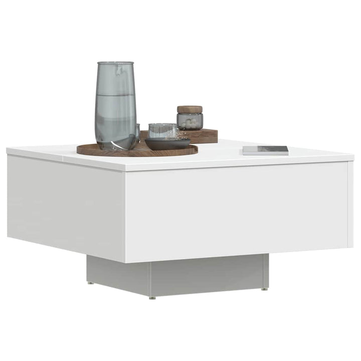 sofabord 60x60x31,5 cm konstrueret træ hvid