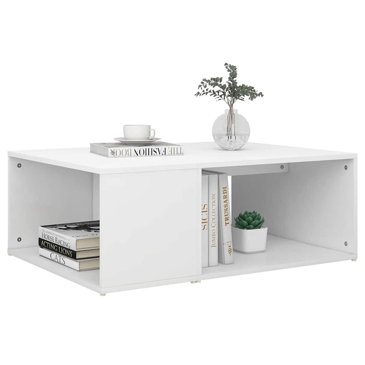 sofabord 90x67x33 cm konstrueret træ hvid