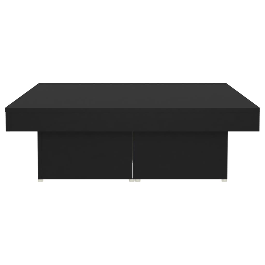 sofabord 90x90x28 cm konstrueret træ sort