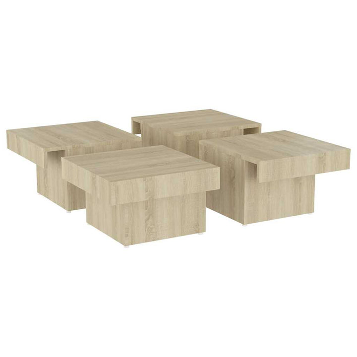 sofabord 90x90x28 cm konstrueret træ sonoma-eg