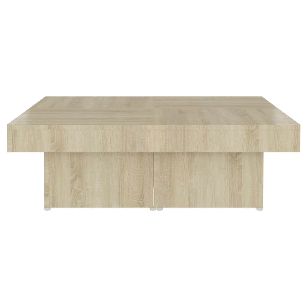 sofabord 90x90x28 cm konstrueret træ sonoma-eg