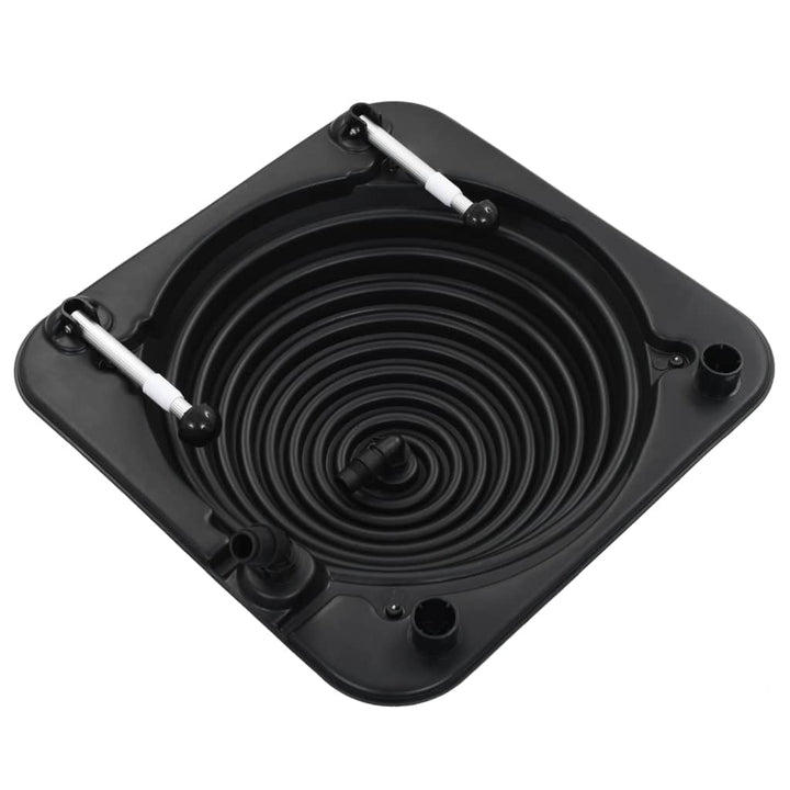 soldrevne poolvarmere 2 stk. 75x75x36 cm HDPE aluminium