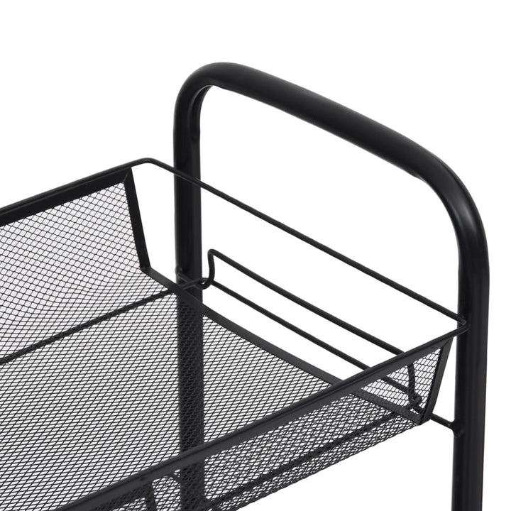 køkkenvogn med 4 hylder 46x26x85 cm jern sort