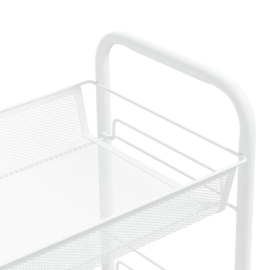 køkkenvogn med 5 hylder 46x26x105 cm jern hvid